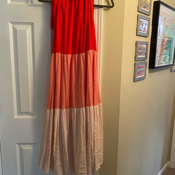 NWOT entro Halter-Style Color Block Dress With Adjustable Neck - Size Small - Picture 4 of 5